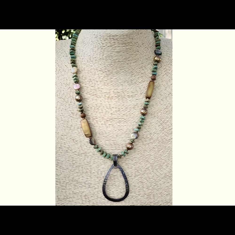 Silpada  Howlite Pearl Sterling Silver 925 Necklace